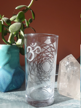 Load image into Gallery viewer, Om Mandala Drinking Glass