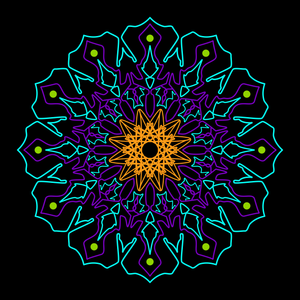 Mandala ﻿Tri-Blend Crop Top