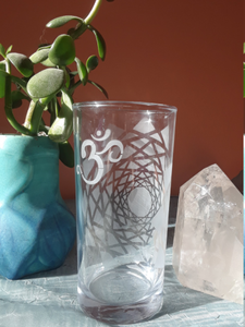 Om Mandala Drinking Glass